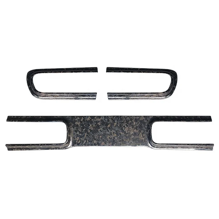 For Dodge Challenger 2015-2021 Rear Lamp Cover Real Dry Forged Carbon Rear Back Tail Light Lamp Cover