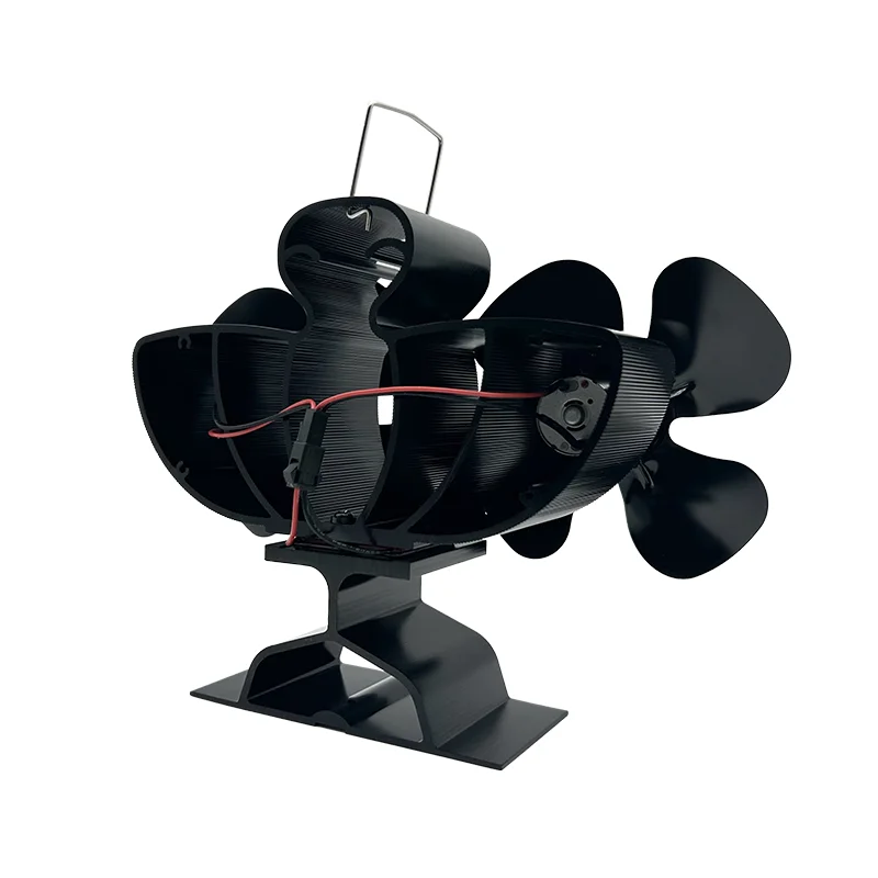 EJ dual head energy saving fan stove ventilation fan heat powered wood stove fan