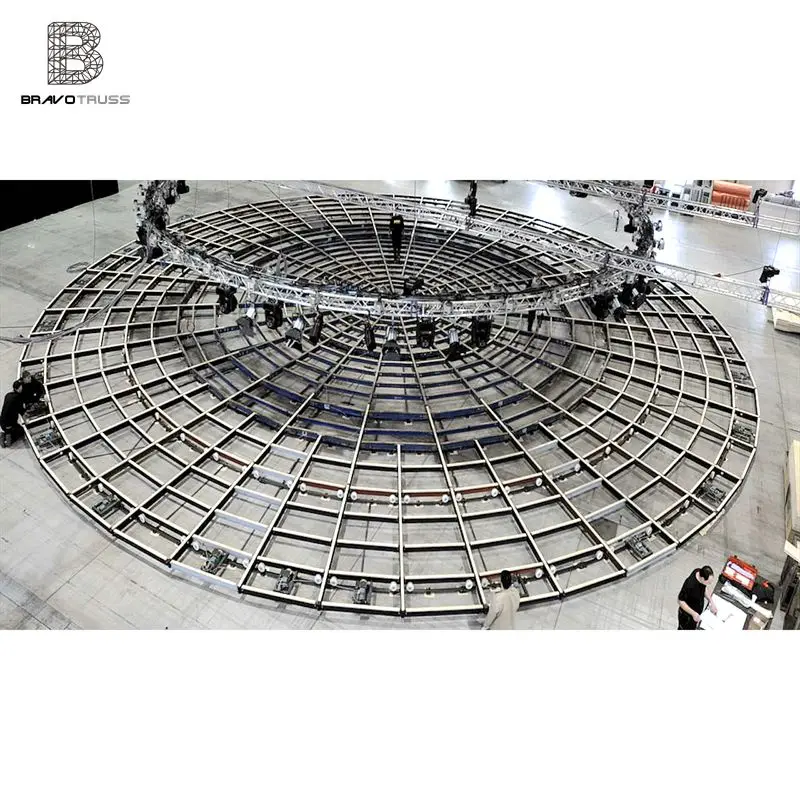 New Car Club Rotating Stage Lights Truss Round Circle Square Revolving Stage Platforms