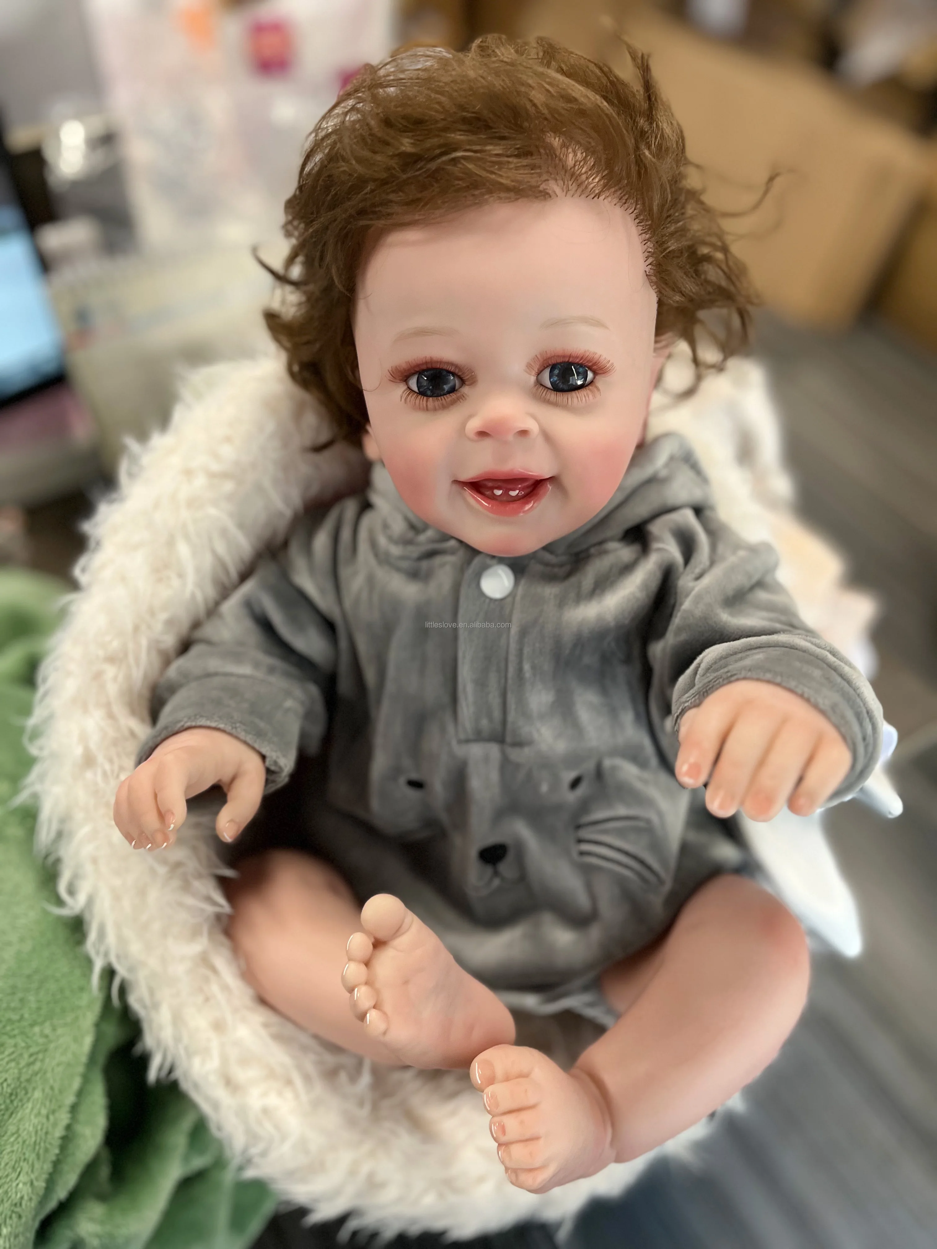 22 Inch Reborn Doll Yannik Weighted Lifelike Reborn Baby Dolls Toddler Realistic Newborn Baby Doll Boy Gift for Kids