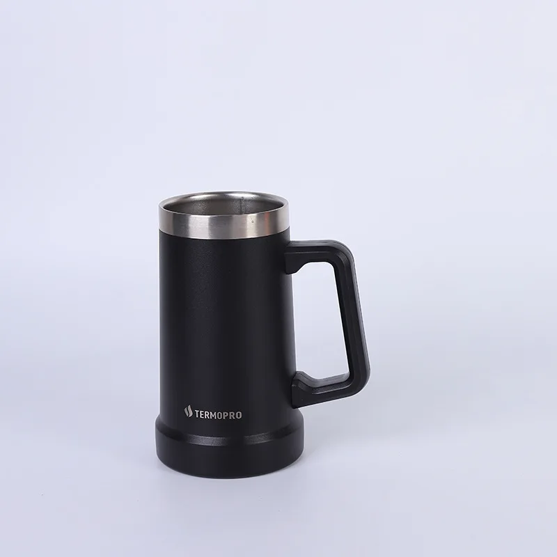 Large Capacity Portable Vacuum Insulated Coffee Mug 304 Stainless Steel Beer Mugs With Handle
