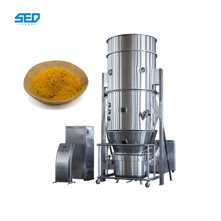 Pharmaceuticals Chemical Cocoa Granulating Fluidized Fluid Bed Dryer Drying Machine