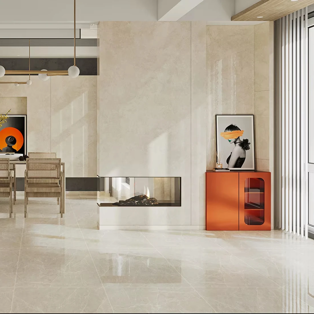 4 face Tile Full Polished ceramic porcelain Glazed Tile for Floor and Wall Tile porcelanato copy marble