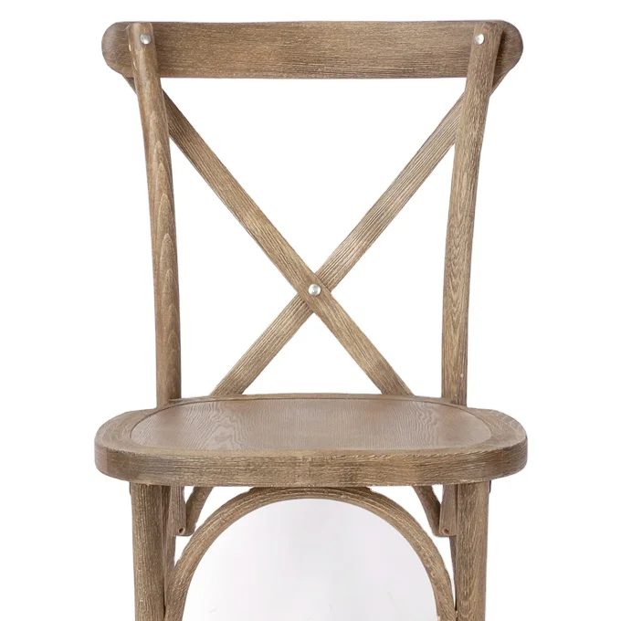 Bistro Restaurant Wood Cross Back Bar Chair Wedding Hotel Furniture X Chair