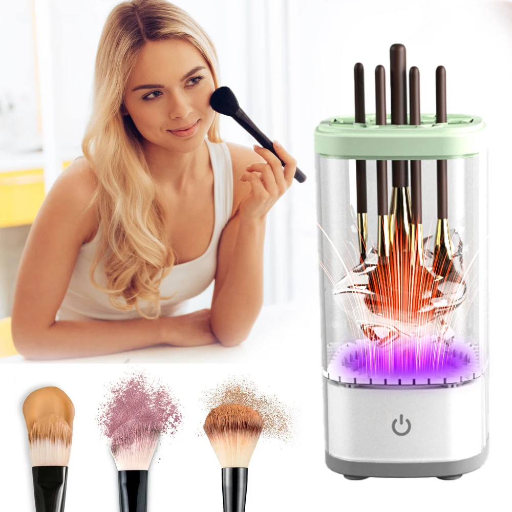 3 in 1 Automatic USB Makeup Brush Cleaner Dryer Machine Portable Electric Makeup Brush Cleaner Device