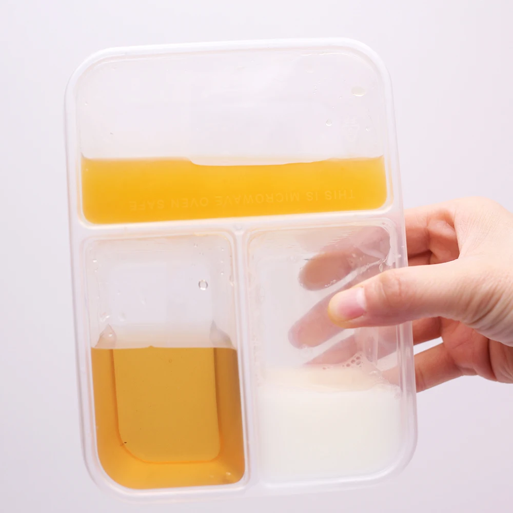 3 compartments oven safe food container lunch box wholesale disposable plastic meal prep container for takeout