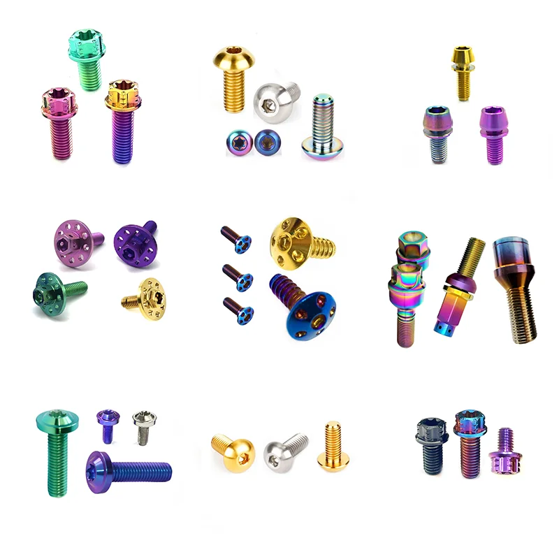 M2 M2.5 M3 M4,  M5 M6 M8 Socket Cap Head Screw Allen Bolts Hex Socket Head Cap Taper Cone Titanium Screw Titanium Bolts/