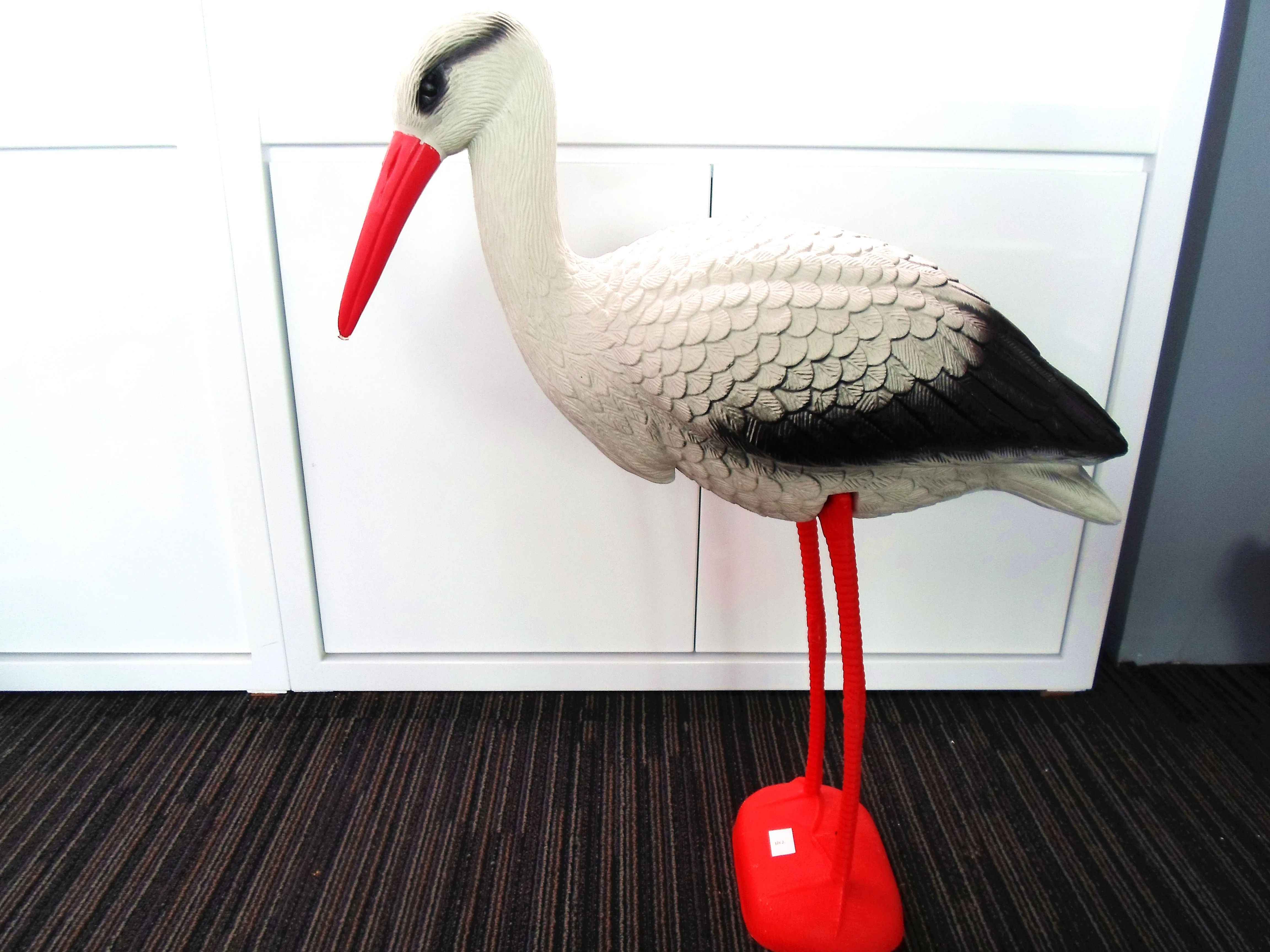 High quality Cheap Standing Plastic White Crane Decoy for Garden Decoration