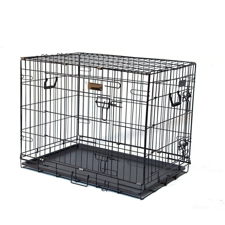 Wholesale Modern Portable Stainless Metal Foldable 43 Inch Homey Dog Cage Kennel Pet Crate Box For Small