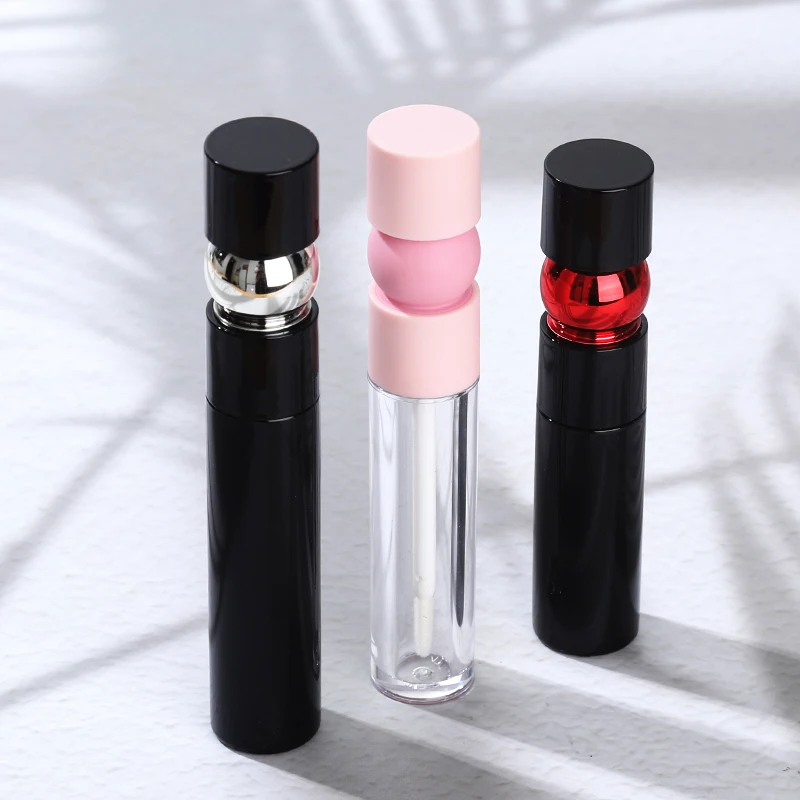 CY833 12ml 6ml  8ml Plastic round empty lip oil tube shell unique square liquid lipstick container custom lipgloss wand tubes