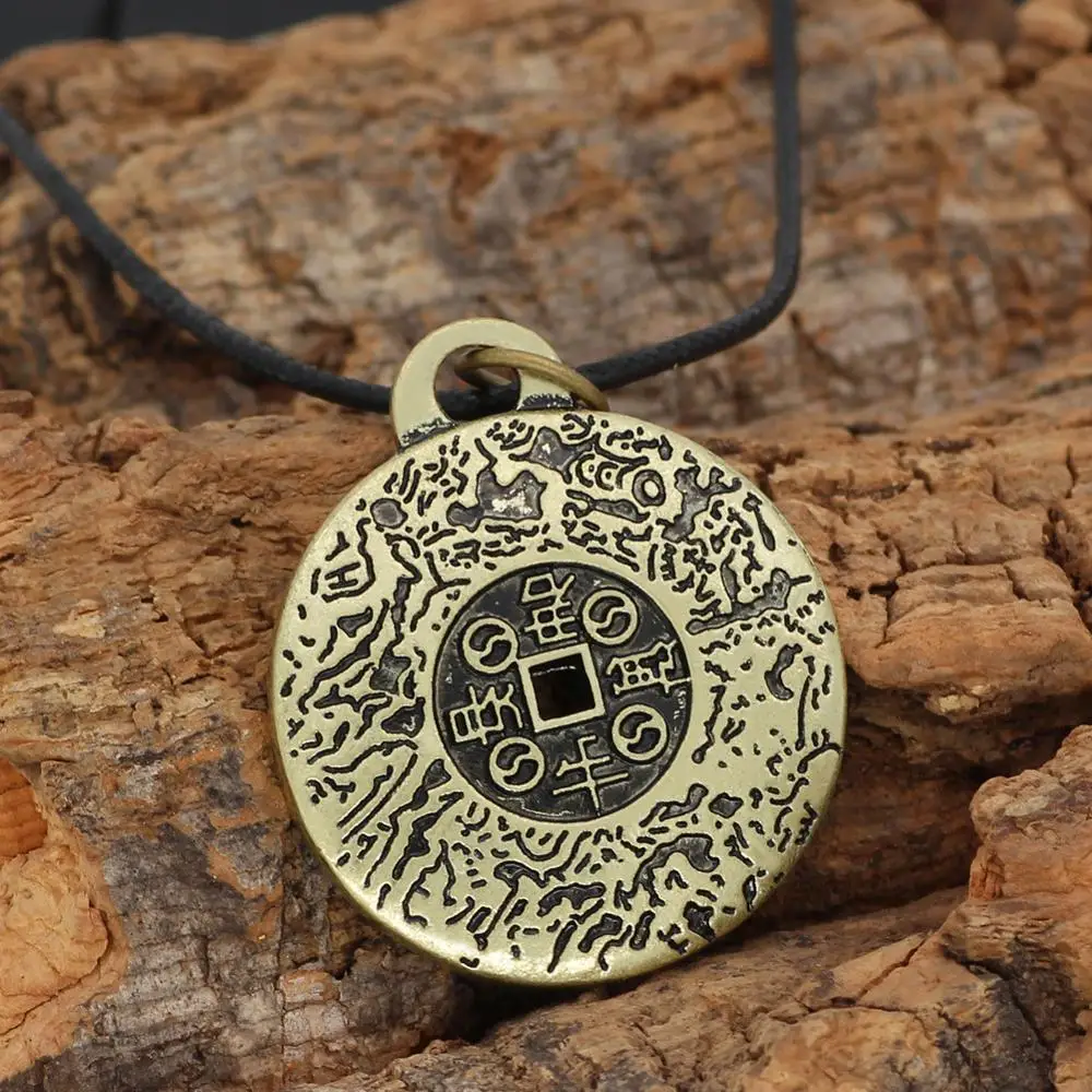 Viking Vintage Round Amulet Pendant Necklace Nordic Pagan Necklace Religious Cheap Jewelry Wholesale
