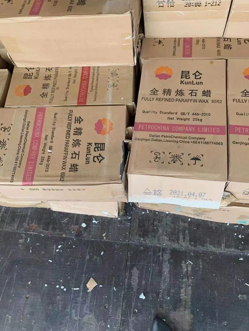 Good  quality paraffin wax China 58/60 64/66 25 Kg Kunlun Paraffin Fully Refined Paraffin Wax Price for sale