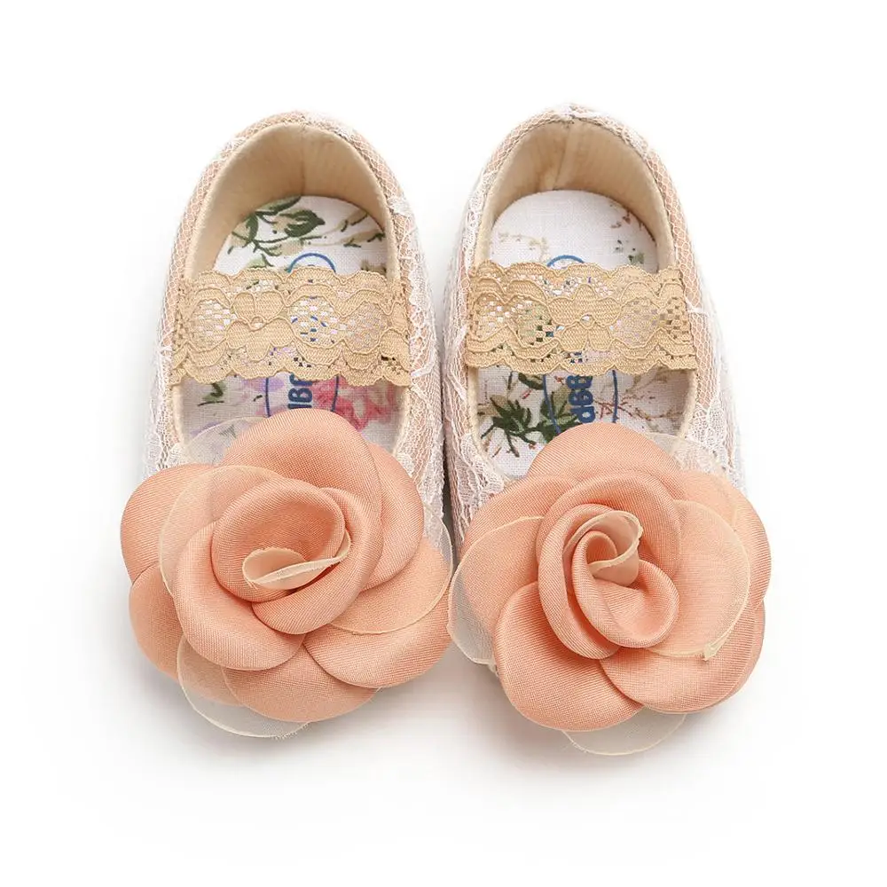 Floret Classic Baby Shoes soft soled antiskid walking shoes with Headband