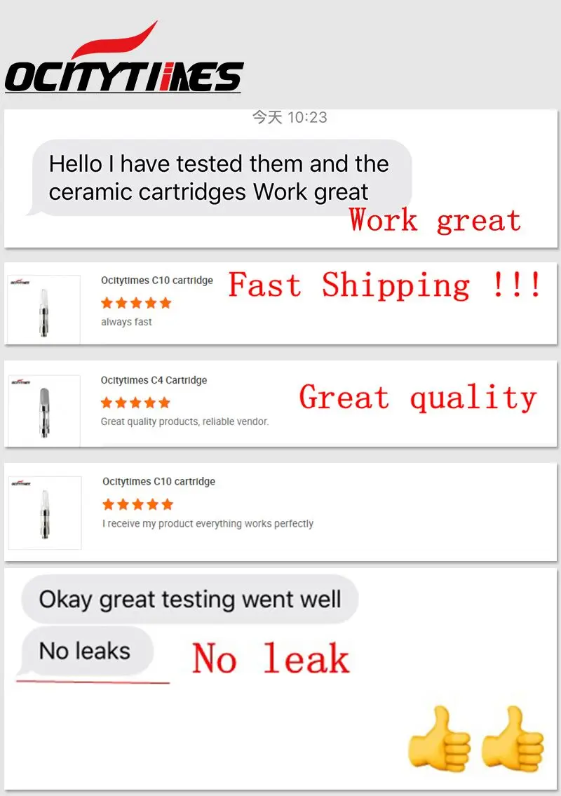 New 1ml ceramic 510 bulk full ceramic cbd oil glass vape cartridge