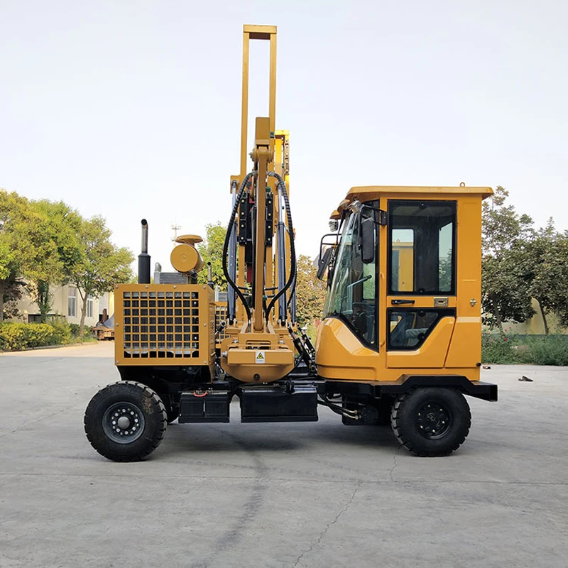 hydraulic hammer pile driver solar ramming machine for solar project hydraulic post installation highway guardrail pile driver