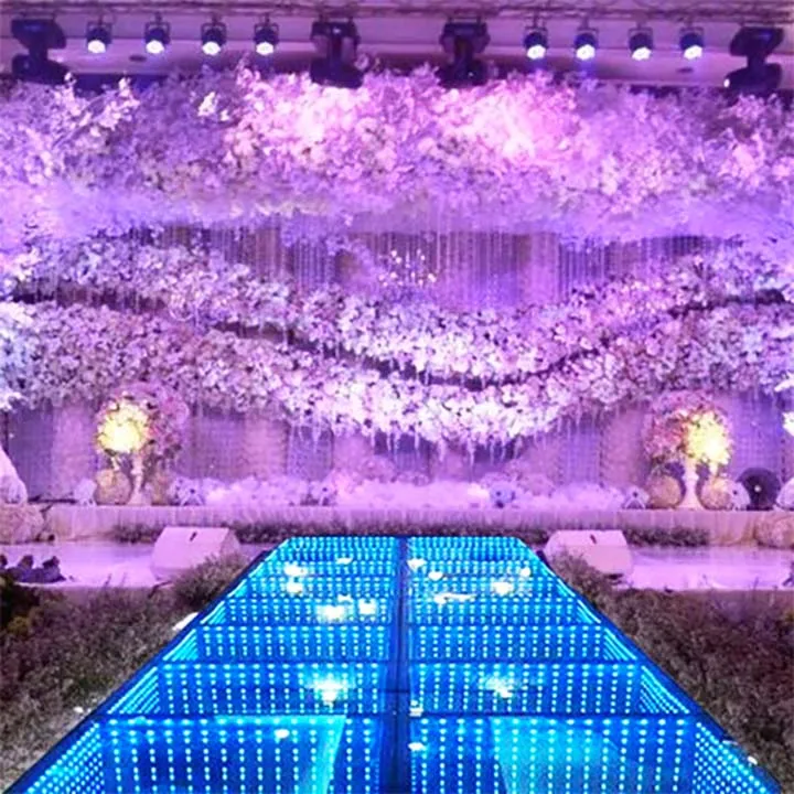 Fast Delivery Birthday Party Led Dance Floor For Wedding Party Leaf Design Led Floor Lamp With Eu Plug Luxury Sty