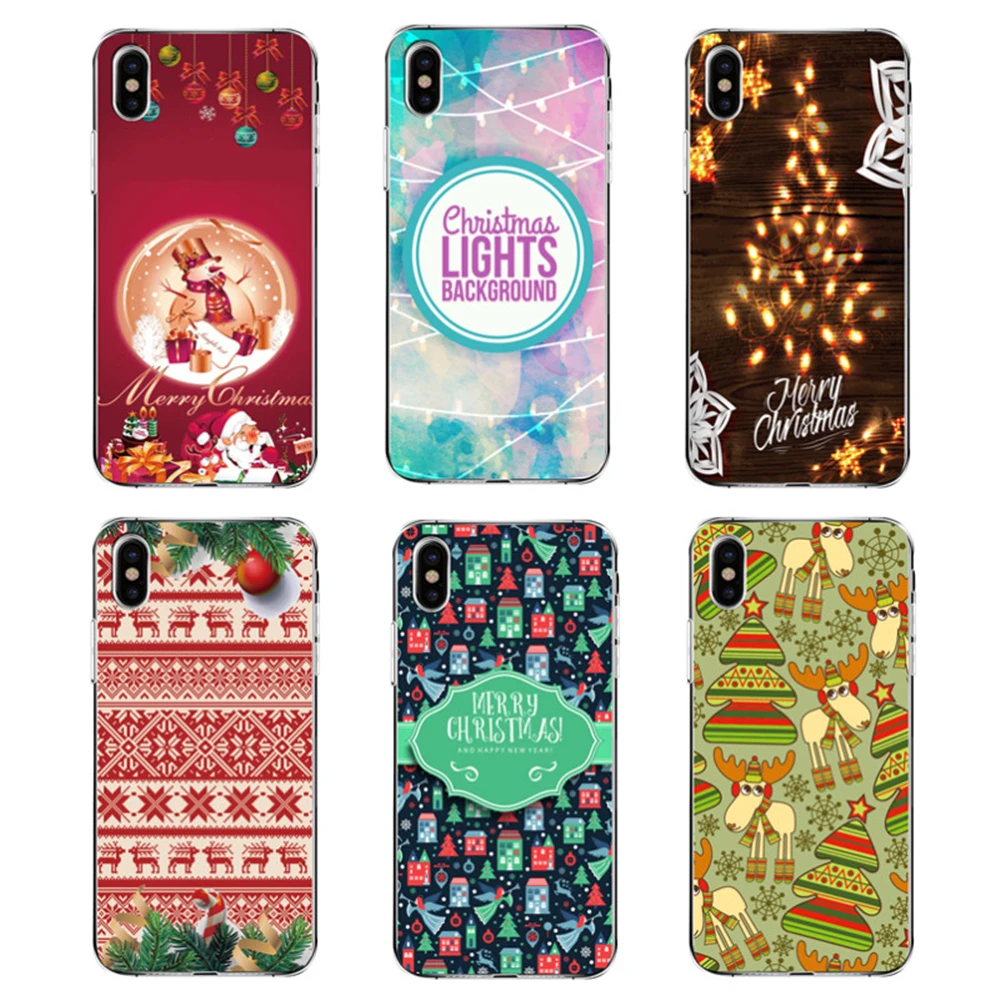 Christmas tree Gift Socks Soft TPU Mobile Phone Case For iPhone XS XR