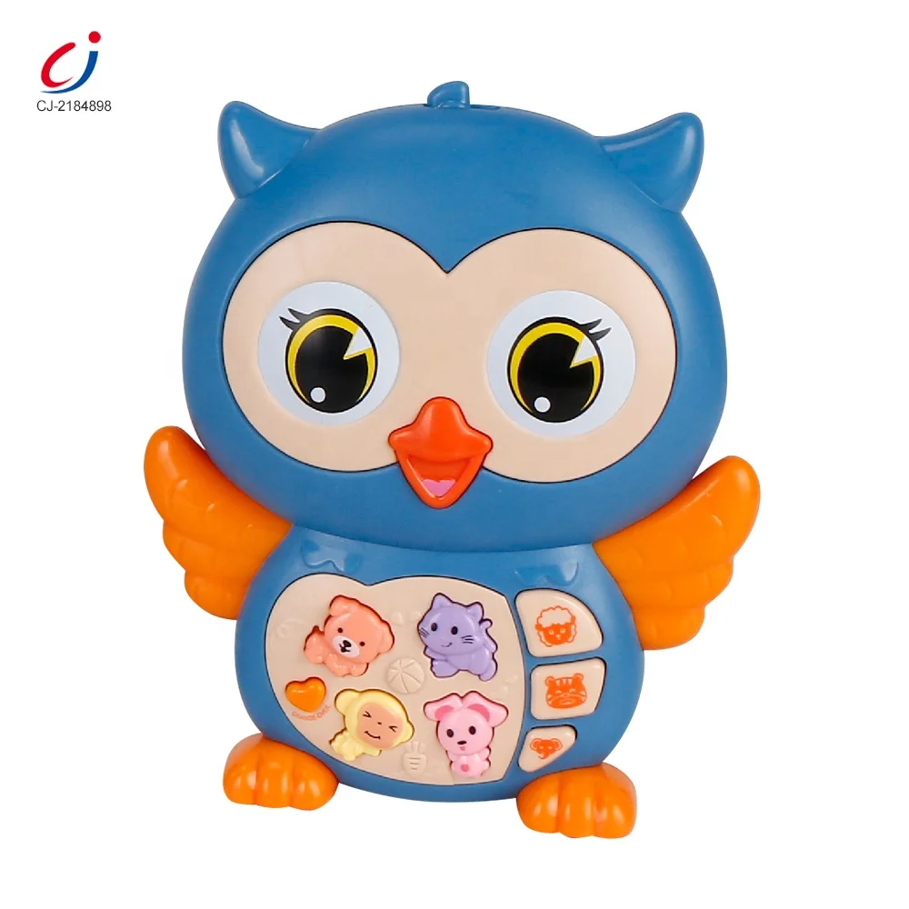 Early Educational Electric Keyboard Musical Game Cartoon Animal Baby Cute Plastic Toy Owl (1600577624760)