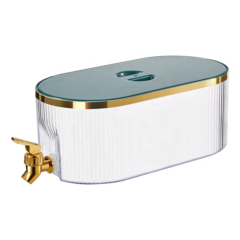 5.3L Beverage Dispenser Juice Container Dispenser Refrigerator Cold Water Bucket With Faucet