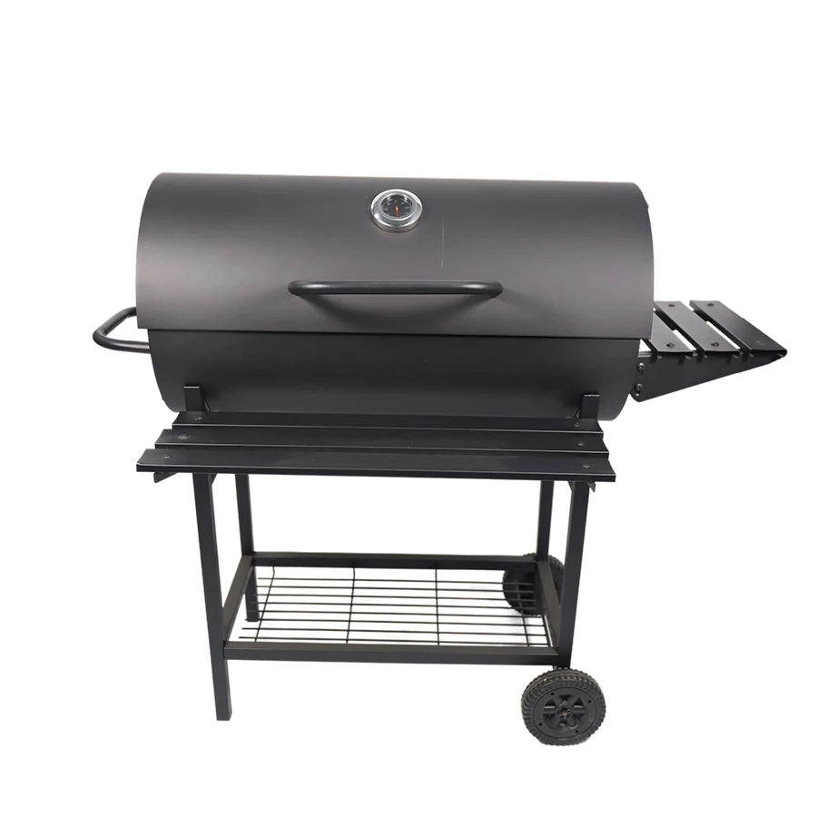 Outdoor family reunion portable anti scalding handle adjustable 6 hole damper barbeque charcoal grill