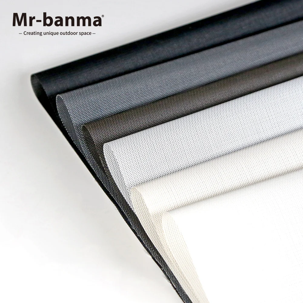 outdoor large PVC automatic sun shade blinds