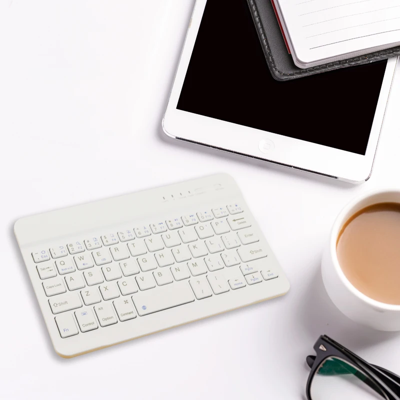 Новая Универсальная Портативная перезаряжаемая черная Беспроводная мини-клавиатура для планшета портативная клавиатура