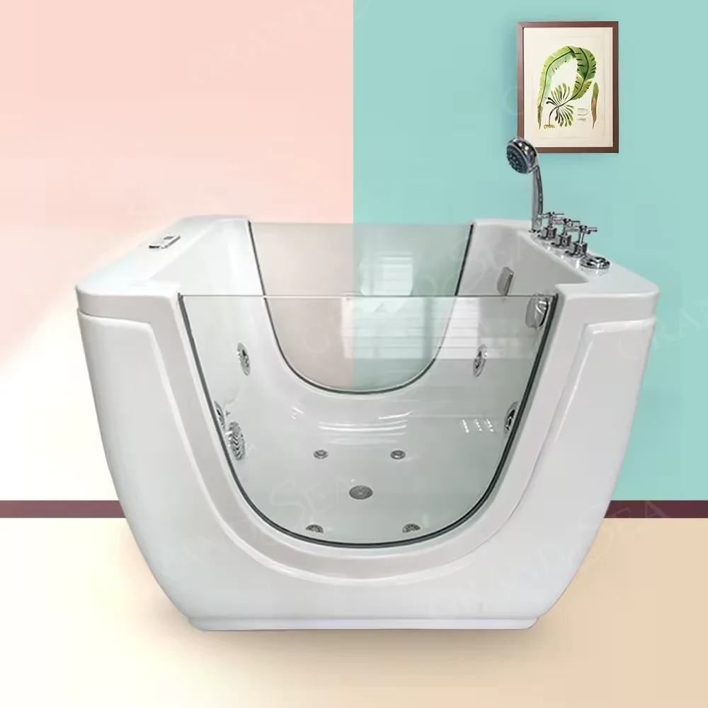 Modern Luxury Design Freestanding Home Acrylic Glass Swimming Pool Massage Spa Baby Bathtub