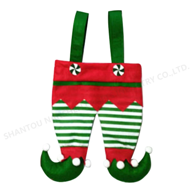 Real Stock Whole new design Christmas decoration Red and green stripes Christmas Candy Bag For Christmas gaft