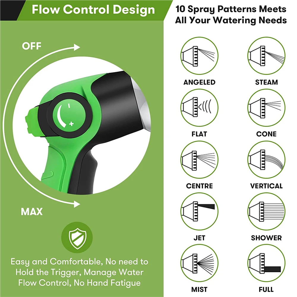 Good Price 50ft double color lightweight flexible expandable Garden water Hose with plastic spray gun