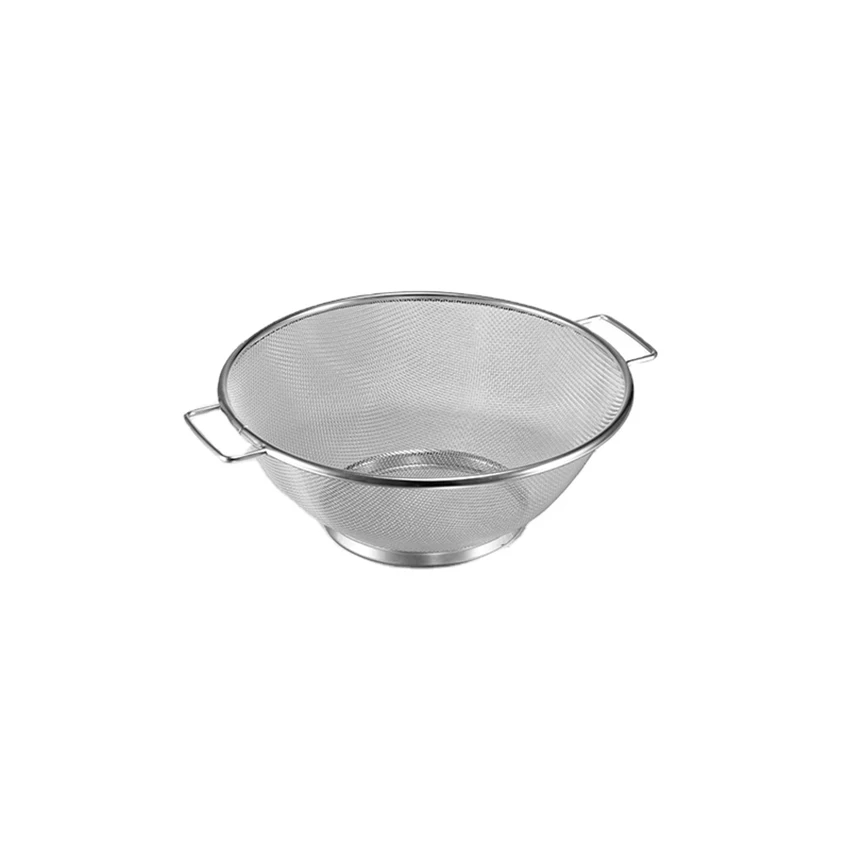 Modern Custom Stainless Steel Food Grade Vegetables And Fruit Drain Strainer Basket Sink Sieve Mesh Strainer