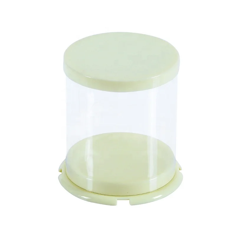 Custom 8 10 12 inch luxury transparent plastic white round tall wedding cake box for tiered cakes