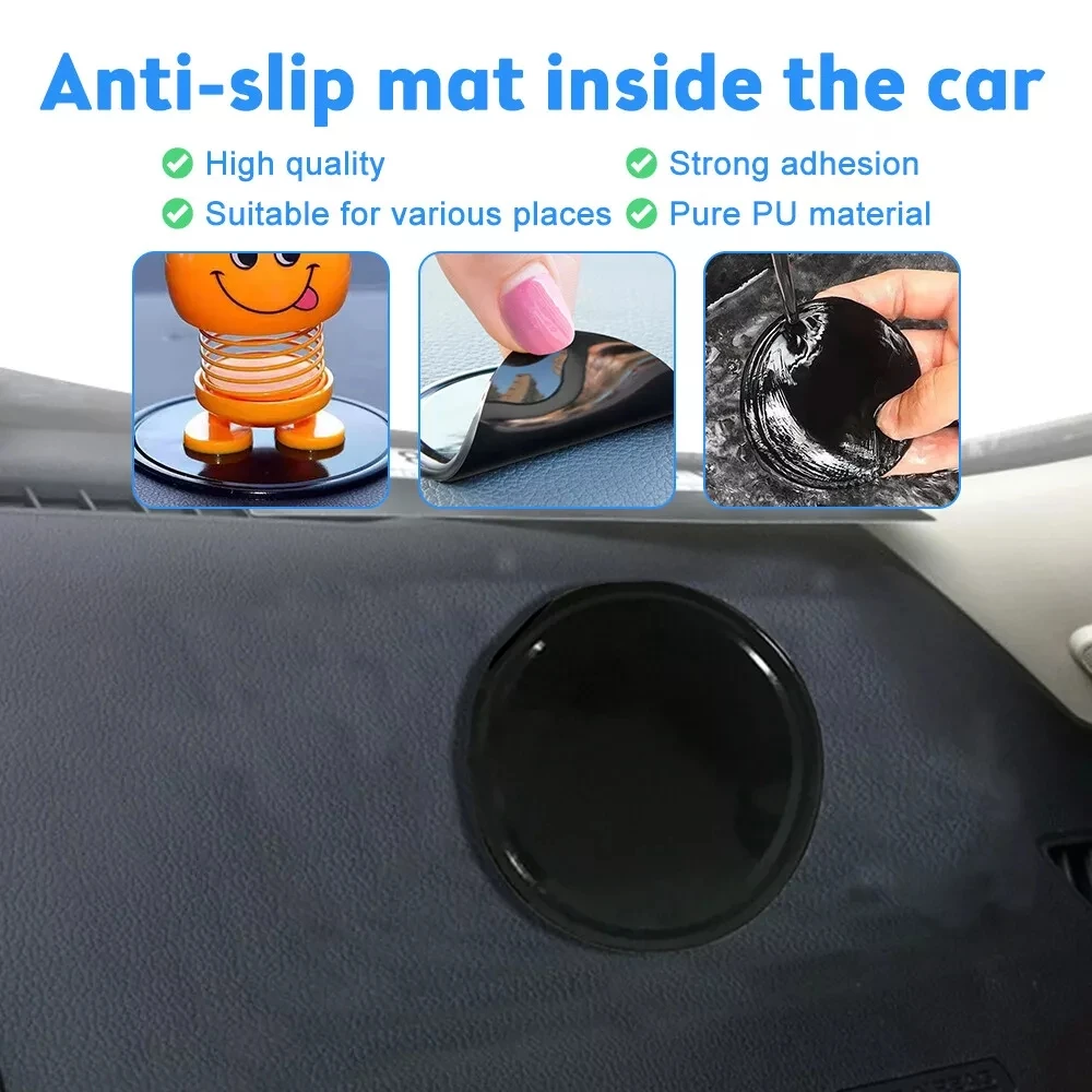 Car Non-slip Mat Silicone Anti-skid Toy Pad Sticky Pad Gel for Phone Key Holder Rubber Gel Car Mount Holder for Mobile Mat