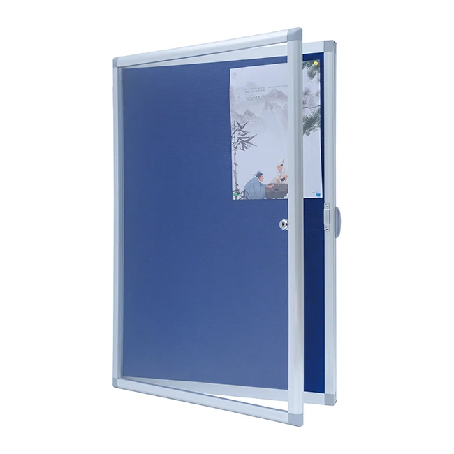 lockable notice board school cork board stairway pin board