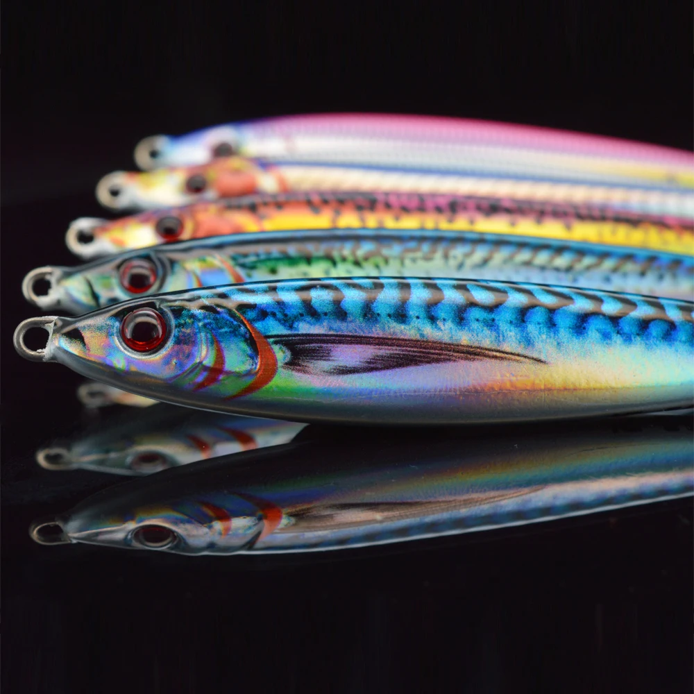 JIGGINGSOUL RTS315-JS100g 3D Printed Saltwater Fishing Tackle High Quality Vertical Jig Barracuda Mackerel Speed Lure 100g River