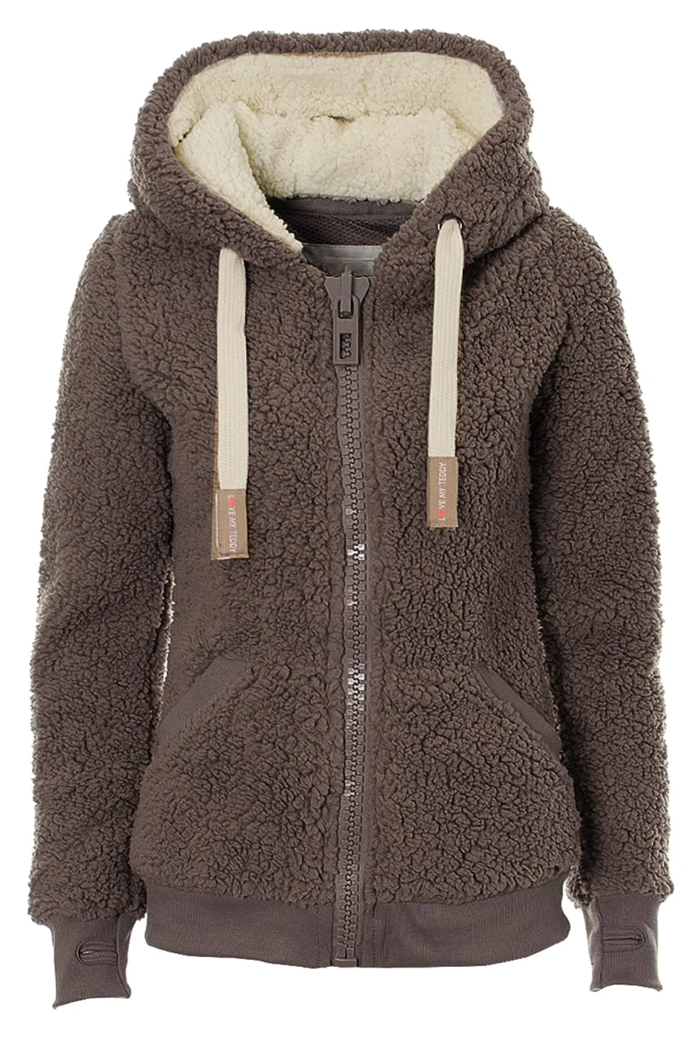 Winter Soft Teddy Hooded Pullover Regular Fit Thickened Weight Short Windbreaker Windproof Custom Women Sherpa Fleece Jacket