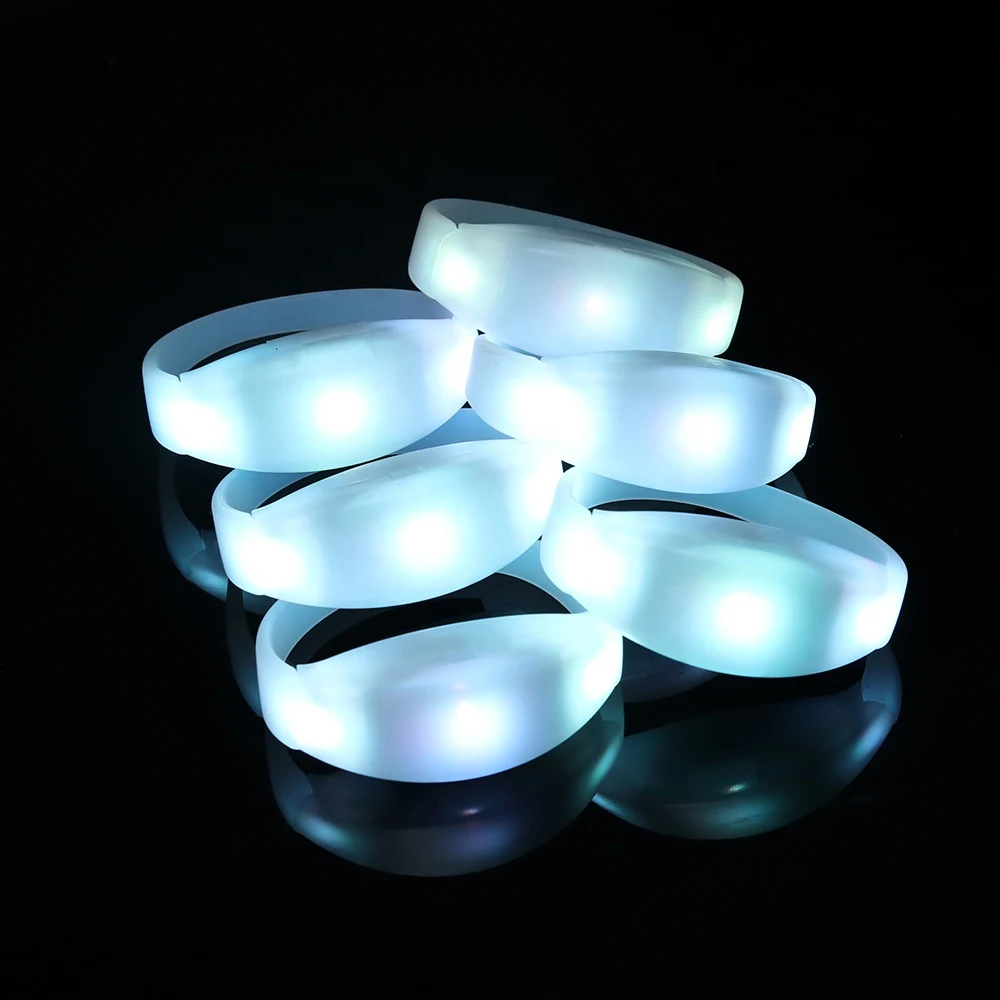 New Year Party Concert Flashing RFID Remote Silicon Pulsera Wristbands Control dmx led Bracelets