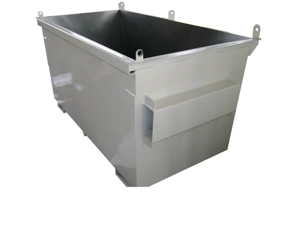 Forklift bottom drop rear skip bin