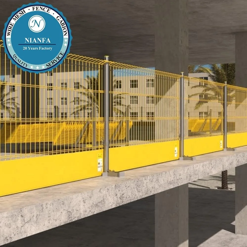 new style customized construction site protection system tubular guardrail edge anti fall steel safety barrier fence