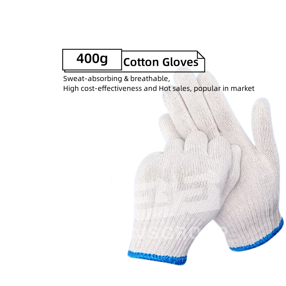Good quality 7/10gauge bleach white cotton glove disposable cotton gloves white cotton masonic gloves