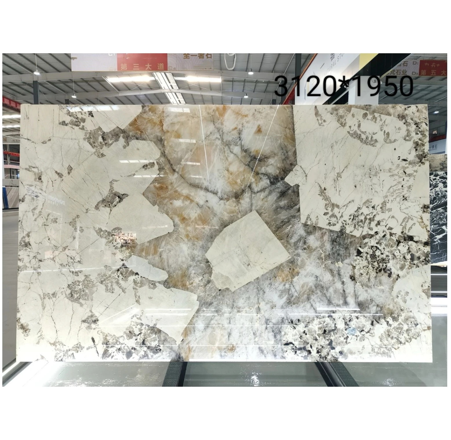 Brazil White Crystal Stone Patagonia Countertop Granite Slabs Kitchen Countertop And Island For Villa