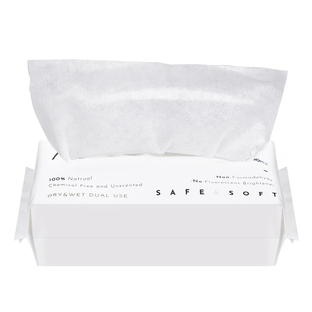 
Anlaber soft facial towel 80pcs Non Woven Facial Tissue Cotton Make-up Remover Disposable Face Towel Makeup 