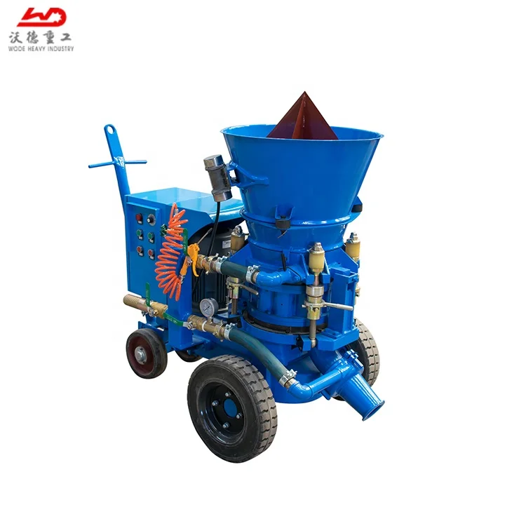 WZ-3ER ISO CE output 3m3/h dry refractory spraying shotcrete machine with collect dust bag and clean dust gun