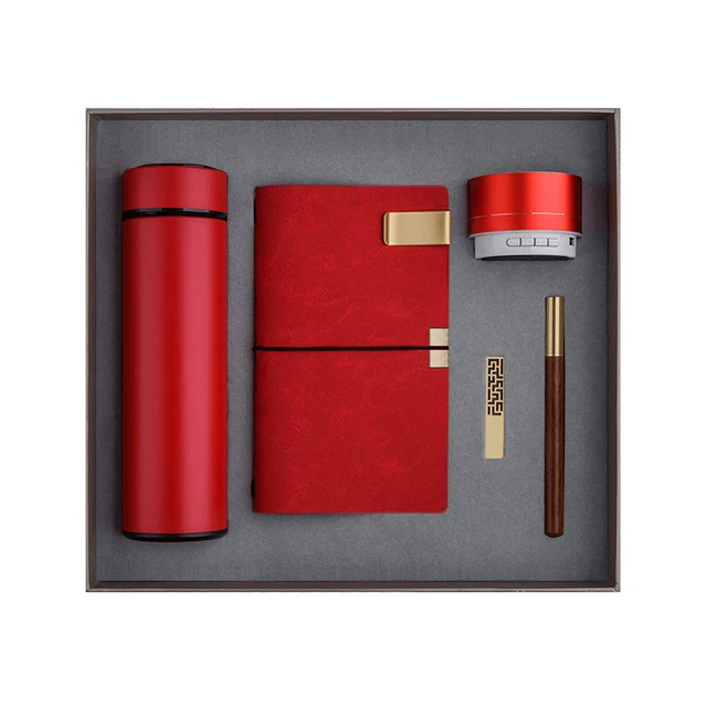 High Quality Premium Custom Logo Corporate Gift Set Luxury Business Gifts Notebook Pen USB Disk Speaker Sets