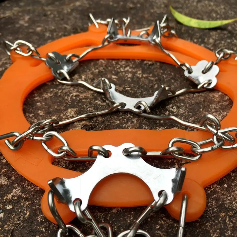 8 Ice Cleats M L Size Snow Grips for Boots Shoes  Anti Slip 8 Stainless Steel Spikes Safe Protect for Walking Mountaineering