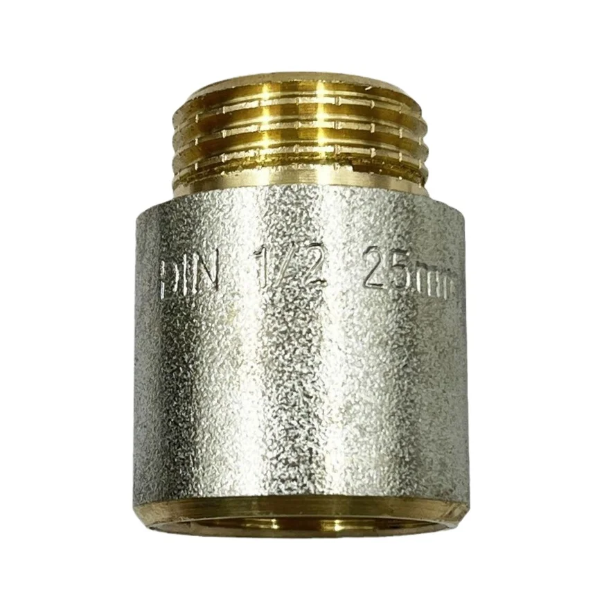 Copper extension connector 1/2 copper inner and outer wire household hex extension thickening faucet pipe fittings