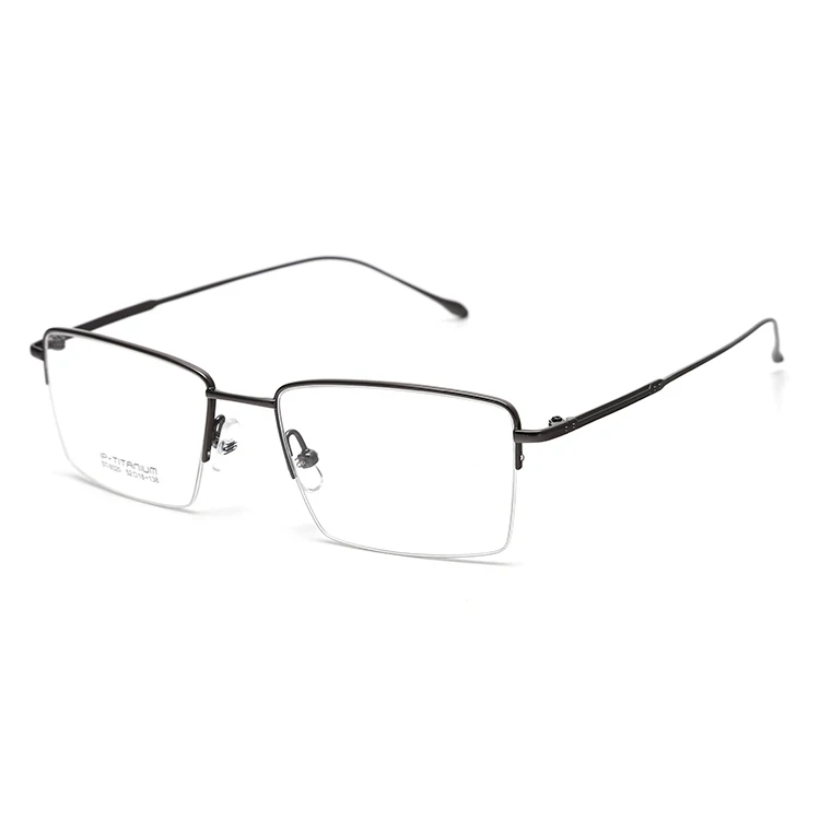 Высококлассные очки из чистого титана с полуободковой оправой титановые оправы для очков мужчин