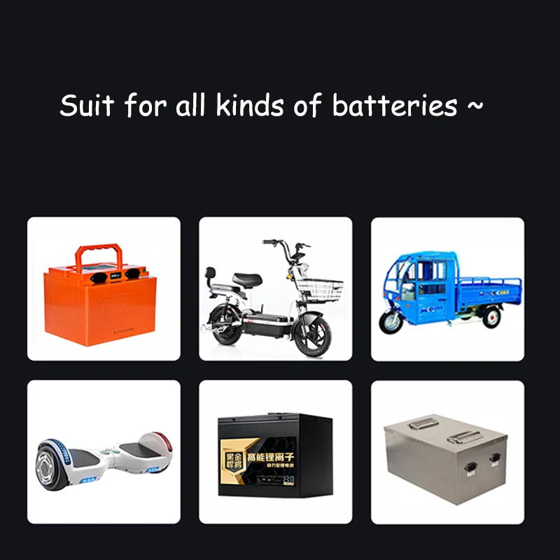 48V 58.4V 72V 60V 67.2V 84V 87.6V Li-ion LiPo Lifepo4 Lithium Battery Charger Curren Adjust 8A 5A Fast Charge ebike 16S 20S 24S