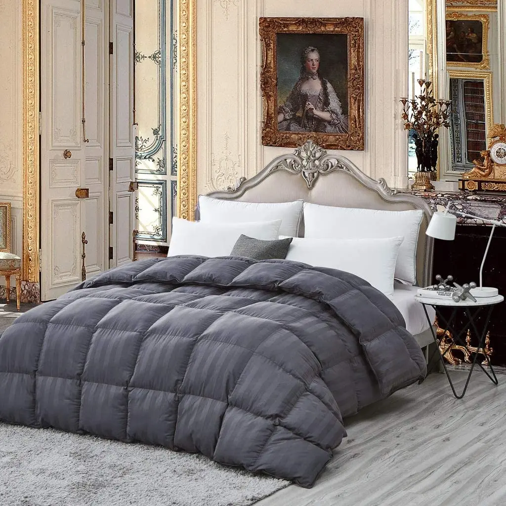 Down comforter king all-season goose down duvet quilted stitching home hotel bedding duvet