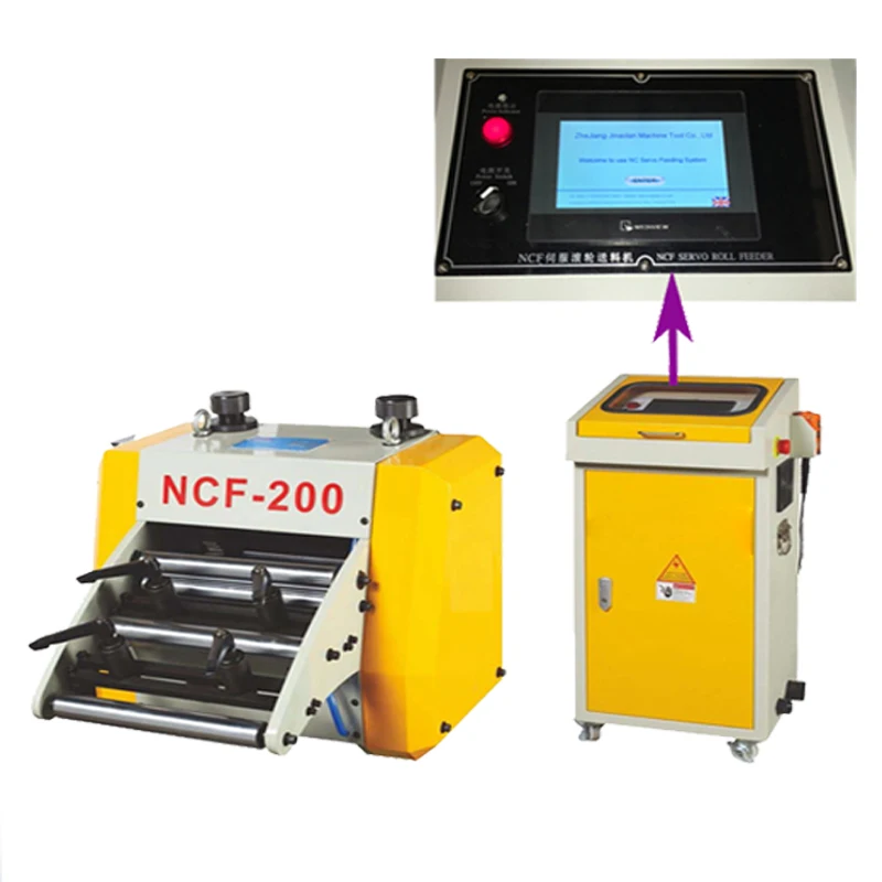 NCF-200 NC serve feeder and UL-200A  Decoiler straightener 2 in 1 machine with progressive die
