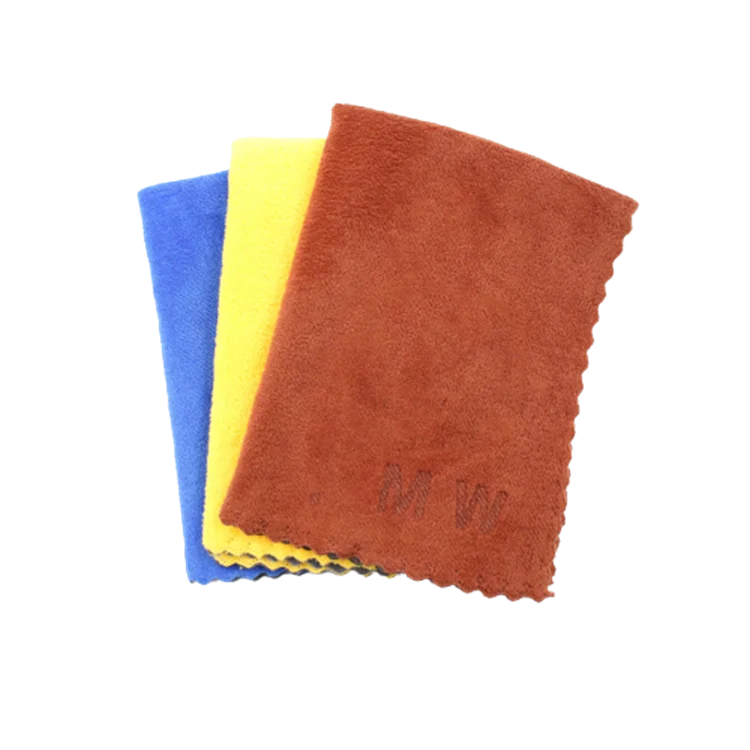 Yellow Green  Private Label Embroidered Logo Professional Microfiber Car Clean Frottee Towel